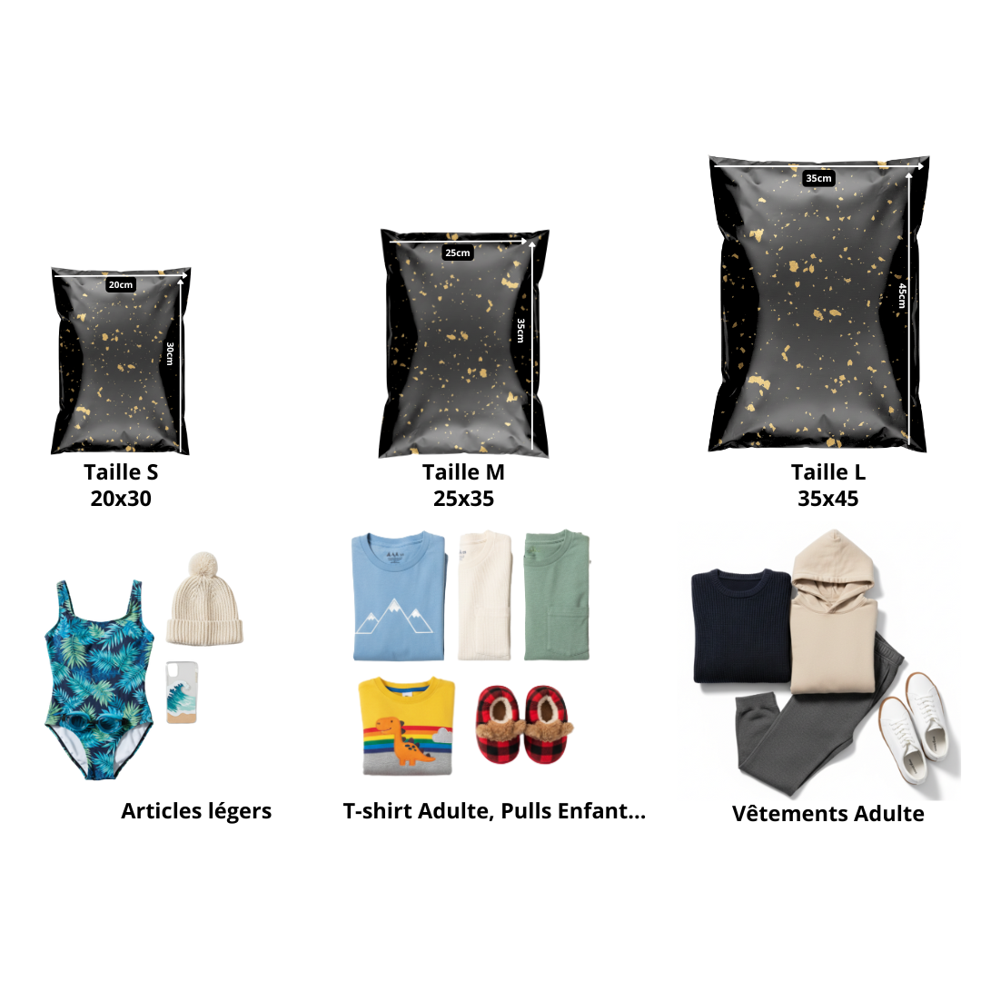 30 Pochettes Emballage Elégance - Kit Mixte